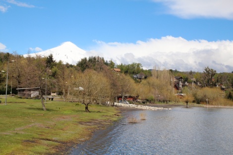 Pucon, with the volcano in the background 